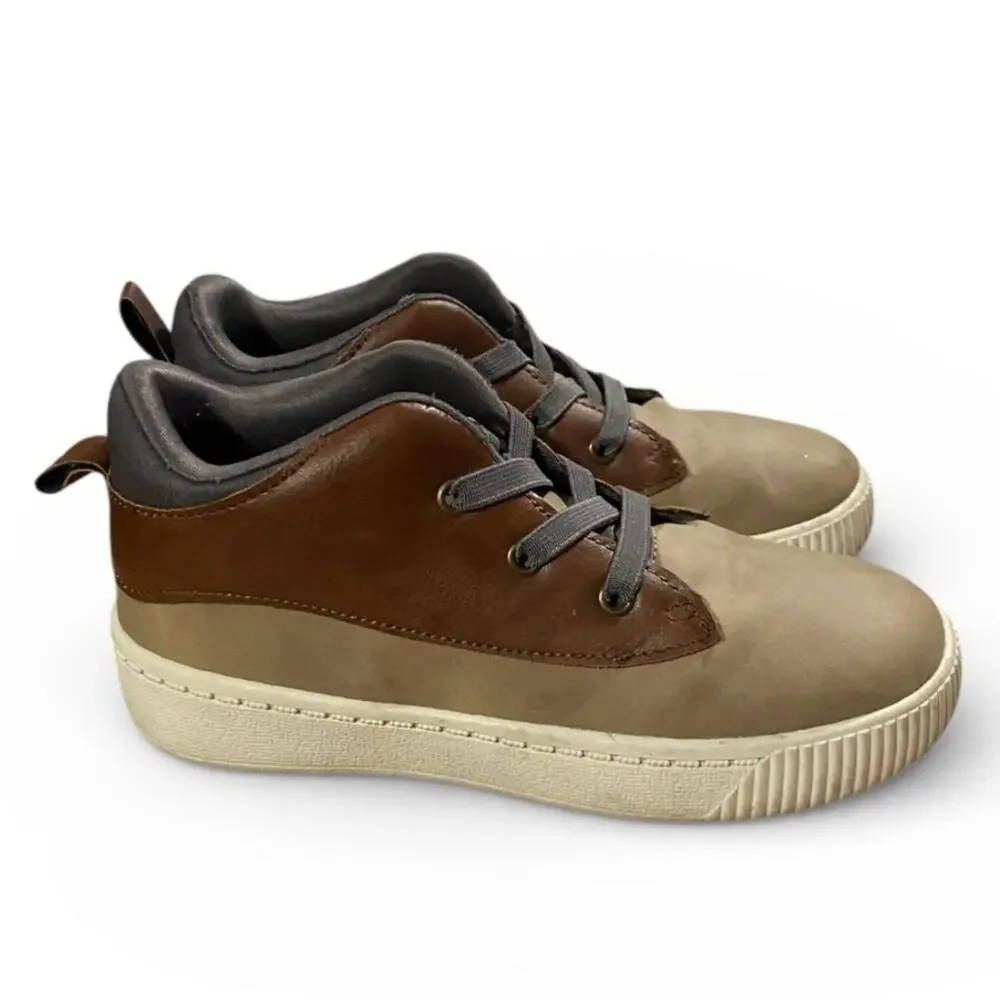 Carter's Boy's Oxford Ankle High 2M Brown Tan Lace Up Children's Shoe
